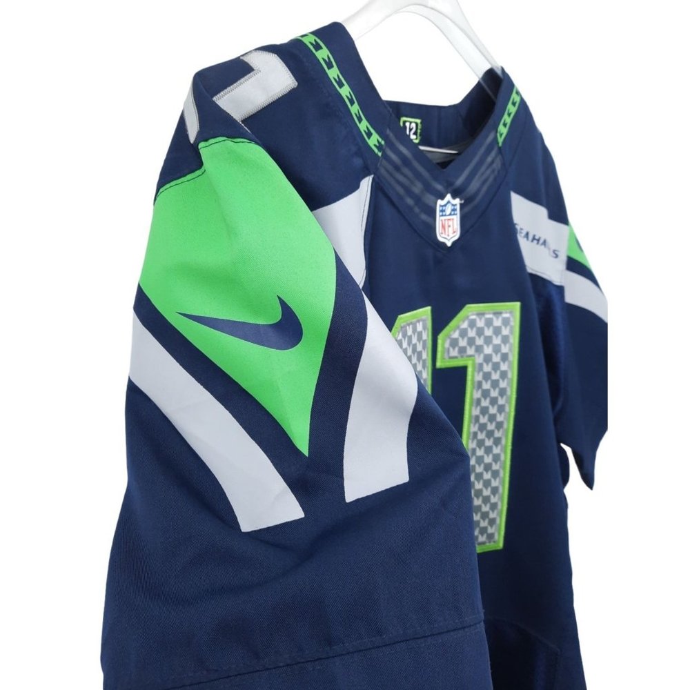 Nike NFL On Field Seattle Seahawks 11 Percy Harvin Blue Team Jersey Mens Size 40 - Picture 2 of 12